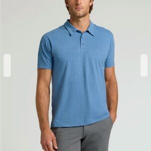 True Classic Heather Blue Polo Shirt 2XL - Buttery Soft Slim Fit Comfort Tee